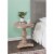 Linon Bree Wood Accent Side Table in Natural Brown Perspective: left