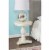 Linon Bree Wood Accent Side Table in White Perspective: left