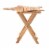 Linon Westover Wood Outdoor Folding Table in Natural Brown Perspective: left