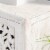 Linon Micah Two Door Wood Cabinet in Washed White Perspective: left