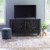 Linon Micah Two Door Wood Cabinet in Black Perspective: left