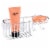 InterDesign Rondo Combo Basket Suction Bath Caddy - Stainless Steel Perspective: left