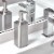 Interdesign Gia Stainless Steel Pump Soap Dispenser - Satin Silver Perspective: left