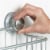 iDesign Metro Aluminum Turn-N-Lock Suction Basket - Silver Perspective: left
