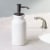 InterDesign Westport Pump Soap Dispenser - Cream/Bronze Perspective: left