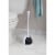 iDesign Una Bathroom Plunger and Holder - White Perspective: left