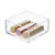 iDesign Clear Cosmetic Drawer Organizer - Clear Perspective: left