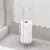 iDesign Classico 2 Tulip Toilet Paper Roll Reserve - Silver Perspective: left