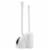 iDesign Una Slim Toilet Bowl Brush and Plunger Set With Holder - White Perspective: left
