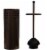 Toilet Plunger with Holder for Bathroom, Multi Drain Suitable for Bathtubs, Quick Dry, Bronze Perspective: left