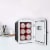 Nostalgia Six Can Single Door Retro Round Refrigerator - Black Perspective: left