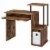 ACME Lyphre Wooden Top Computer Desk in Weathered Oak and Black Perspective: left