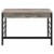 ACME Disho Wooden Writing Desk with USB Port in Light Weathered Oak and Black Perspective: left