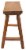 Leigh Country Amber-Log Saddle Stool - Honey Brown Perspective: left