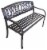 Leigh Country Metal Welcome Bench - Bronze Perspective: left