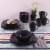 Gibson Elite Soho Lounge 16 Piece Plates, Bowls, & Mugs Dinnerware Set, Purple Perspective: left
