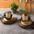 Gibson Elite Casa Azul 16 Piece Plates, Bowls, & Mugs Dinnerware Set, Cream/Blue Perspective: left