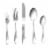 Martha Stewart Sutton Stainless Steel Flatware Set Perspective: left