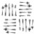 Martha Stewart Springbank Stainless Steel Flatware Set Perspective: left