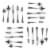 Martha Stewart Springbank Stainless Steel Flatware Set Perspective: left