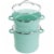 Martha Stewart 8 Quart Dual Stock Pot and Steamer Set in Aqua Perspective: left