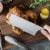 Babish German Steel Cleaver Kitchen Knife 6.5 in Perspective: left