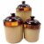 Casa Estebana 3 Piece Stoneware Storage Canister Container Jar Set Perspective: left