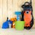 Little Giant 11 Gallon Heavy Duty Farm Bucket Poly/Rubber Flex Tub with Handles Perspective: left