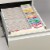 Smead Viewables Hanging Folder Tabs and Labels Refill 3 1/2 Inch Assorted 100/Pack 64910 Perspective: left