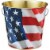 Tiki American Flag Citronella Candle Bucket Perspective: left