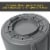 Rubbermaid Plastic Round Brute Container - Gray Perspective: left
