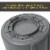 Rubbermaid Plastic Round Brute Container - Gray Perspective: left