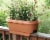 Fiskars 24 in. Clay Deck Rail Planter Perspective: left
