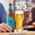 Samuel Adams Holiday White Ale Seasonal Beer Perspective: left
