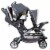 Baby Trend Sit N' Stand Easy Fold Travel Toddler/Baby Double Stroller, Magnolia Perspective: left