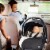 Baby Trend Ally Newborn Baby Infant Car Seat Travel System with Cover, Khaki Perspective: left