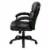 Mid Back Eco Leather Executive Office Chair in Black Perspective: left