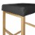 OSP Home Furnishings 30 Gold Backless Stool in Black Vinyl Perspective: left