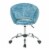 Milo Height Adjustable Home Office Chair in Micro-Fiber Blue Velvet Perspective: left