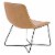 Grayson Accent Chair in Sand Caramel Faux Leather with Black Base Perspective: left