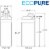 EcoPure 31,000 Grain Softener Salt & Water Saving Autosense Technology, Dark Gray Perspective: left