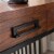 Leick Ironcraft Wood Coffee Table in Brown Burnished Oak Perspective: left