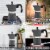 Zulay Kitchen Classic Stovetop Italian Style Espresso Maker 2020 Model - Dark Grey Perspective: left