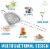 Zulay Kitchen Cone Shaped Cocktail Strainer - Silver Perspective: left