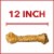 Pet Factory Made in USA Beefhide Bone Chicken Flavored - 12", 1 Count Perspective: left