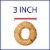 Pet Factory Made in USA Beefhide Donuts Chicken Flavored - 3", 12 Count Perspective: left