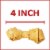 Pet Factory Made in USA Beefhide Bones Chicken Flavored - 6", 12 Count Perspective: left