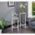 Convenience Concepts 111254C1WF Graystone 24 in. Plant Stand, Faux Birch & White - 23.75 x 15 Perspective: left