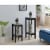 Convenience Concepts 121155CMBL Planters & Potts Medium Square Plant Stand, Faux Cement & Bla Perspective: left