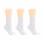 Dr. Motion® Super Comfort Diabetic Crew Socks - White Perspective: left